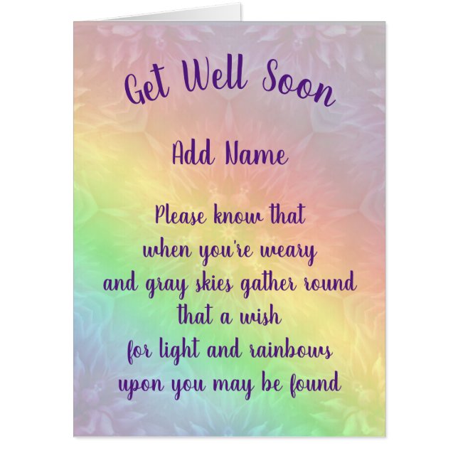 Giant Get Well Soon Card (Front)