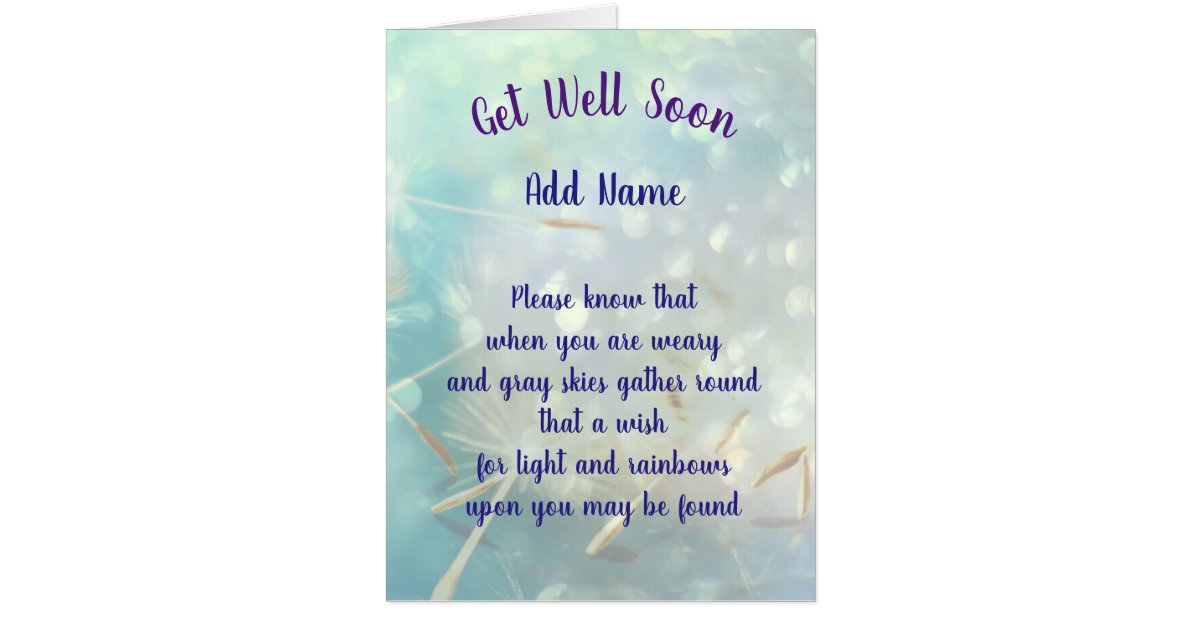 Giant Get Well Soon Card | Zazzle