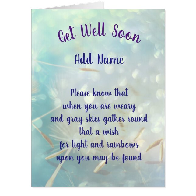 Giant Get Well Soon Card (Front)