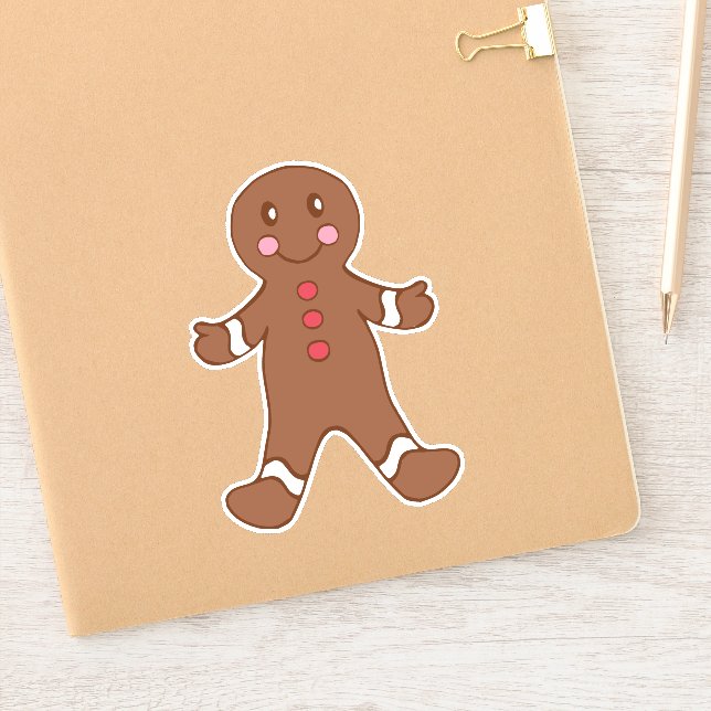 Giant Gingerbread Man Sticker (Notebook)
