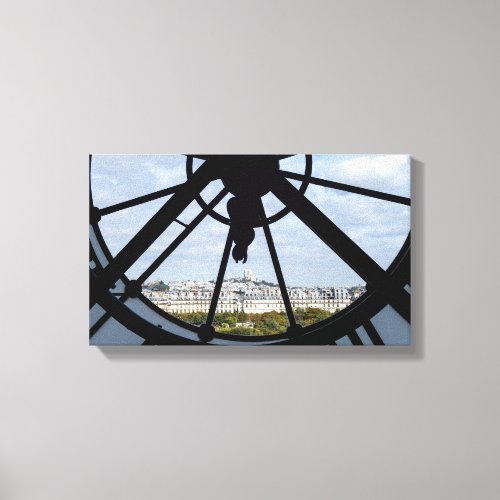 Giant glass clock at the Muse dOrsay _ Paris Canvas Print