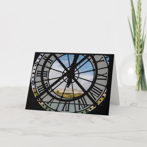 Giant glass clock at the Muse dOrsay _ Paris Card