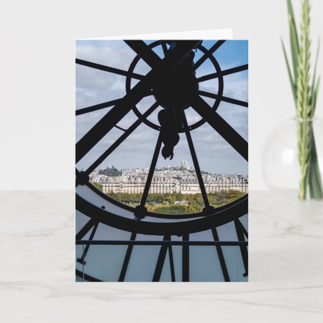Giant glass clock at the Musée d'Orsay - Paris Card (Front)
