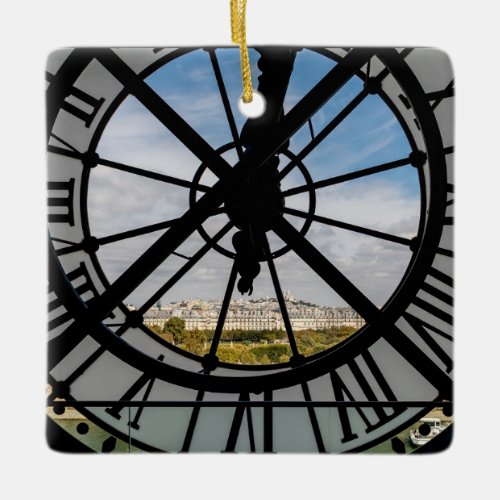 Giant glass clock at the Muse dOrsay _ Paris Ceramic Ornament