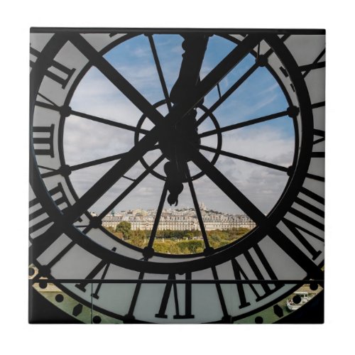 Giant glass clock at the Muse dOrsay _ Paris Ceramic Tile