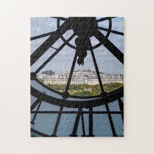 Giant glass clock at the Muse dOrsay _ Paris Jigsaw Puzzle