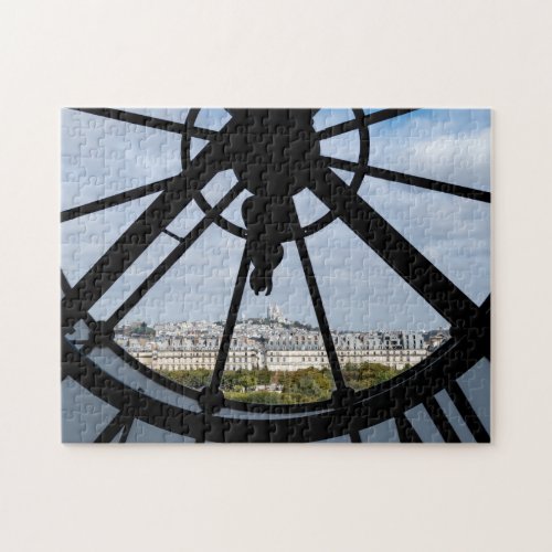 Giant glass clock at the Muse dOrsay _ Paris Jigsaw Puzzle