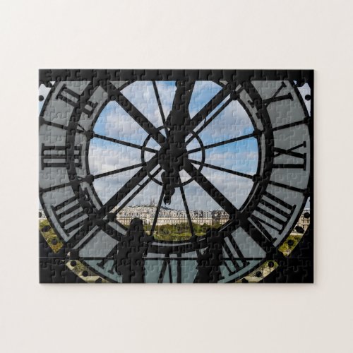 Giant glass clock at the Muse dOrsay _ Paris Jigsaw Puzzle