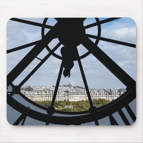 Giant glass clock at the Muse dOrsay _ Paris Mouse Pad