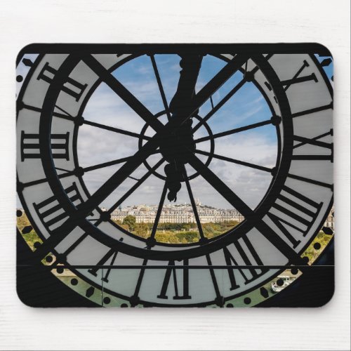 Giant glass clock at the Muse dOrsay _ Paris Mouse Pad