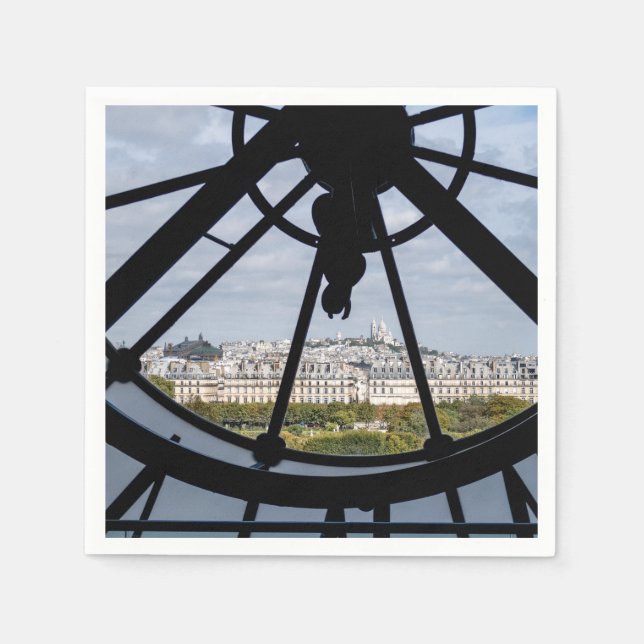 Giant glass clock at the Musée d'Orsay - Paris Napkins (Front)