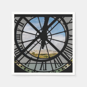 Giant glass clock at the Musée d'Orsay - Paris Napkins