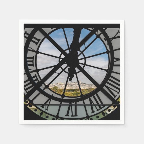 Giant glass clock at the Muse dOrsay _ Paris Napkins