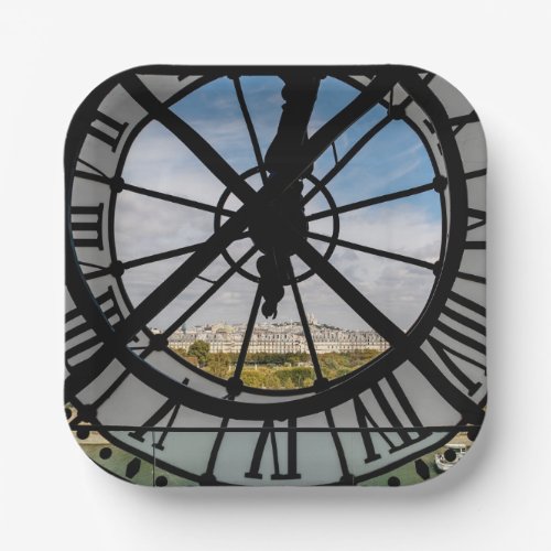 Giant glass clock at the Muse dOrsay _ Paris Paper Plates