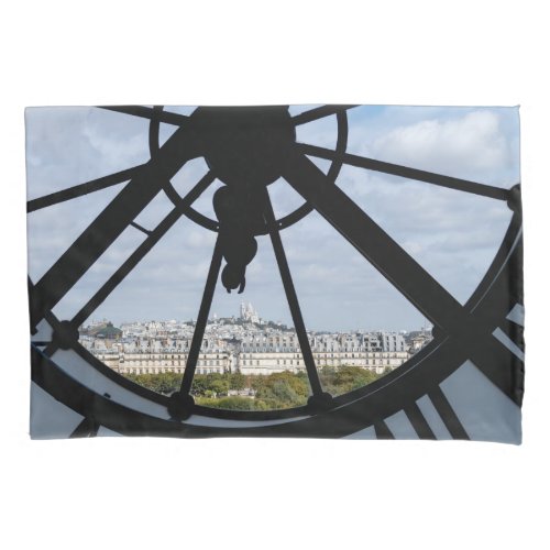 Giant glass clock at the Muse dOrsay _ Paris Pillow Case