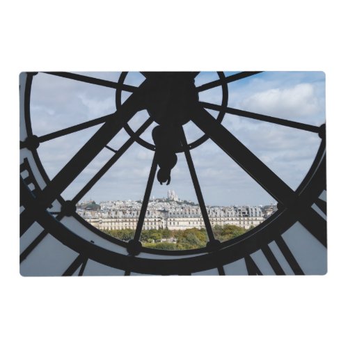 Giant glass clock at the Muse dOrsay _ Paris Placemat