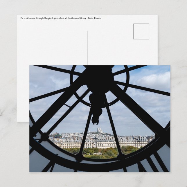 Giant glass clock at the Musée d'Orsay - Paris Postcard (Front/Back)
