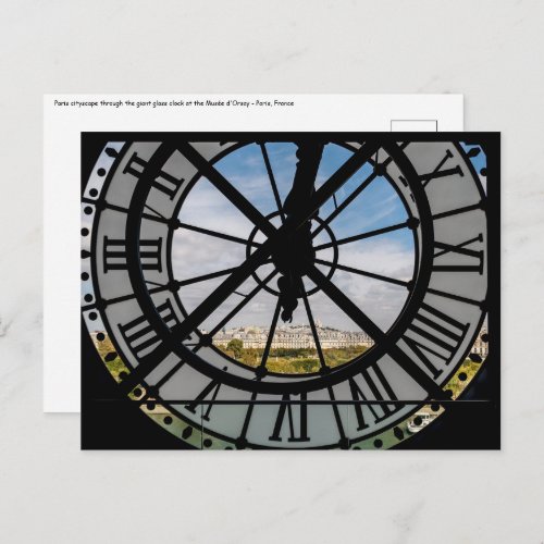 Giant glass clock at the Muse dOrsay _ Paris Postcard