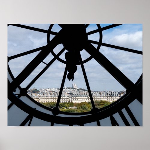 Giant glass clock at the Muse dOrsay _ Paris Poster