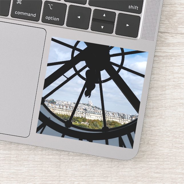 Giant glass clock at the Musée d'Orsay - Paris Sticker (Detail)