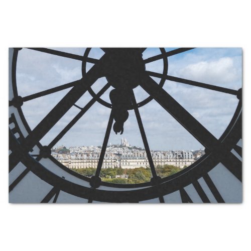 Giant glass clock at the Muse dOrsay _ Paris Tissue Paper