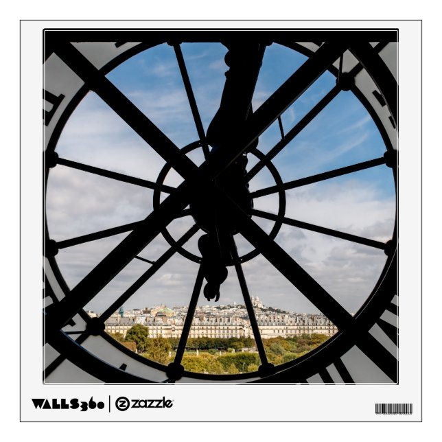 Giant glass clock at the Musée d'Orsay - Paris Wall Decal (Front)