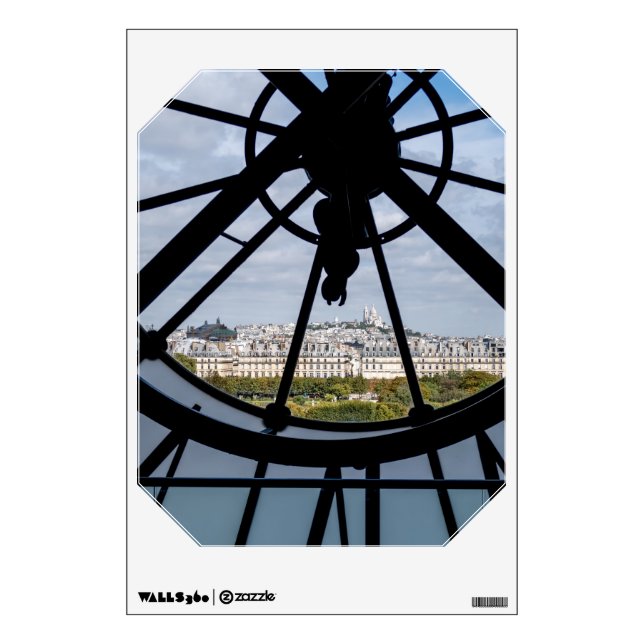Giant glass clock at the Musée d'Orsay - Paris Wall Decal (Front)