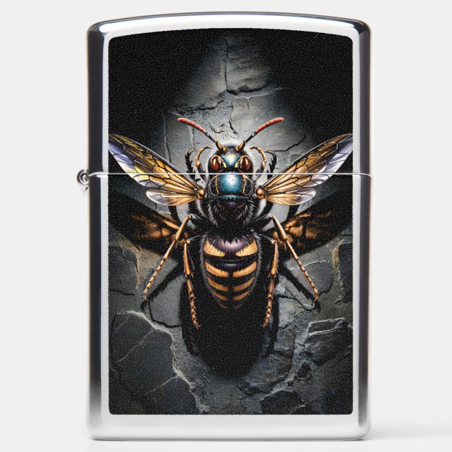 Giant Gothic Hornet Bee Zippo Lighter (Front)