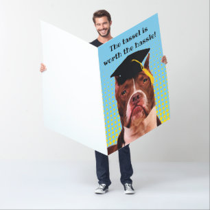 Giant Graduation Card - Pitbull in Grad Cap!