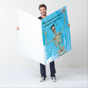 Giant Graduation Card - Skeleton in Grad Cap!