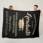 Giant Graduation Congrats Black and Gold Oversized
