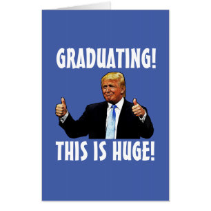 GIANT GRADUATION DONALD TRUMP CARD