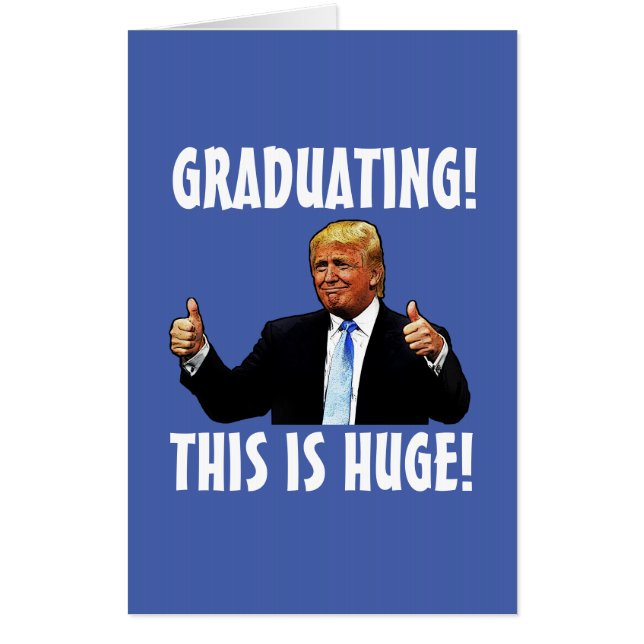 GIANT GRADUATION DONALD TRUMP CARD (Front)