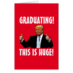 GIANT GRADUATION DONALD TRUMP CARD