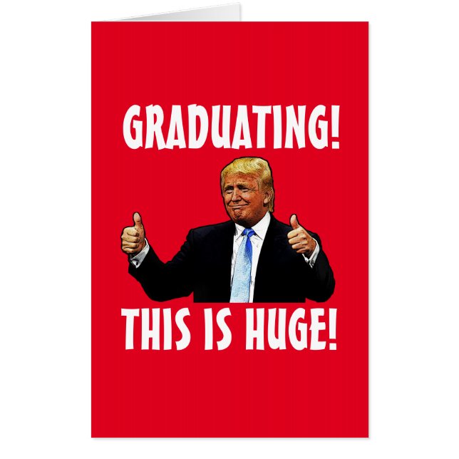 GIANT GRADUATION DONALD TRUMP CARD (Front)