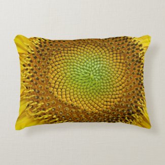 Giant Gray Stripe Sunflower Zoom Throw Pillow