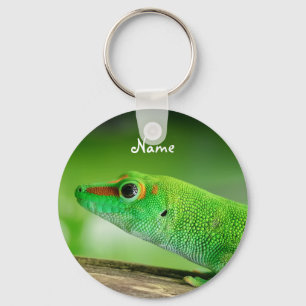 Giant Green Day Gecko - Phelsuma grandis Keychain