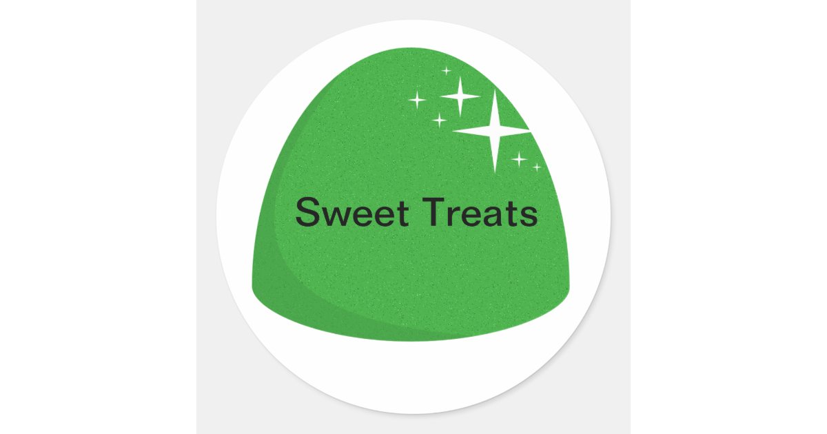 Giant Green Gumdrop Sticker Candy Party Sticker | Zazzle