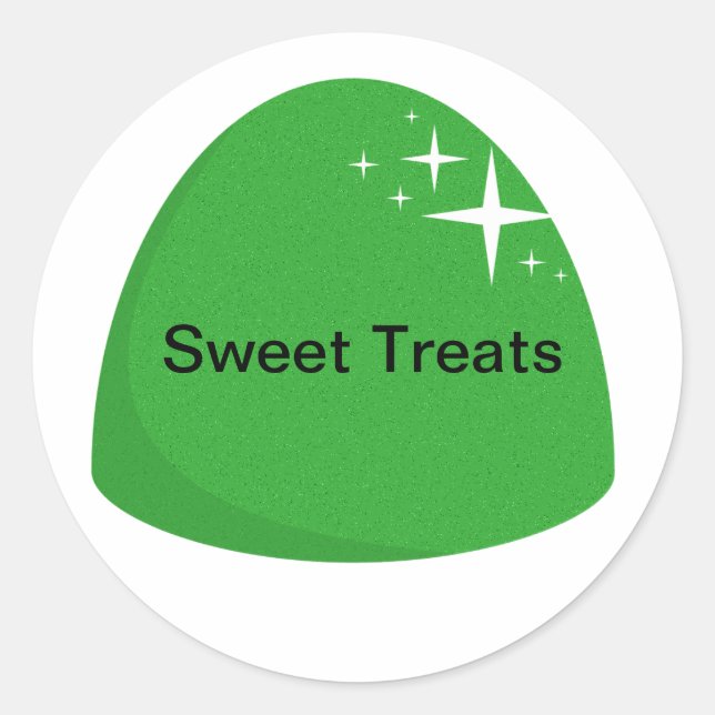 Giant Green Gumdrop Sticker Candy  Party Sticker (Front)