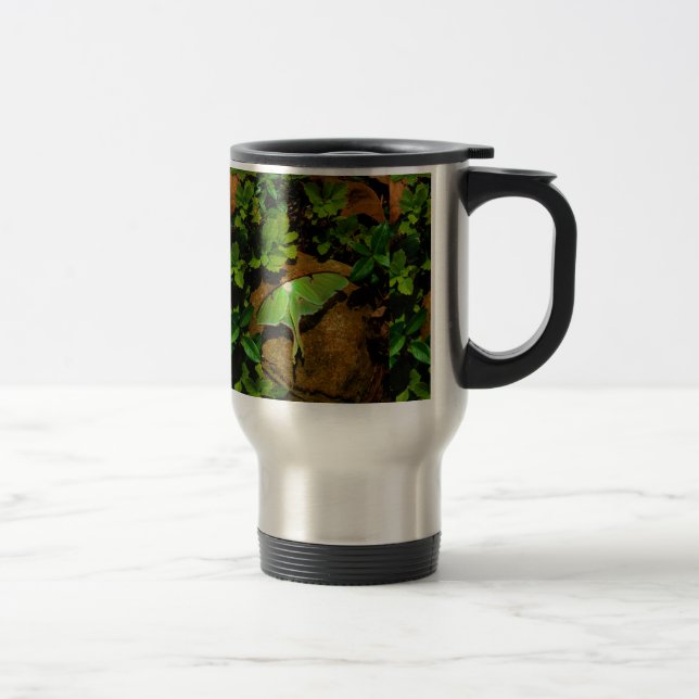 Giant Green Luna moth Travel Mug (Right)