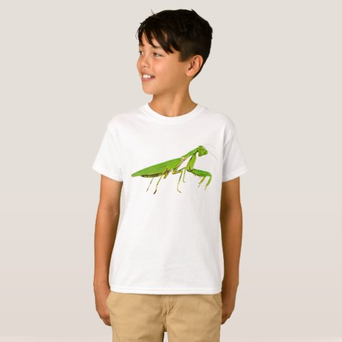 Giant Green Praying Mantis Kids T_shirt