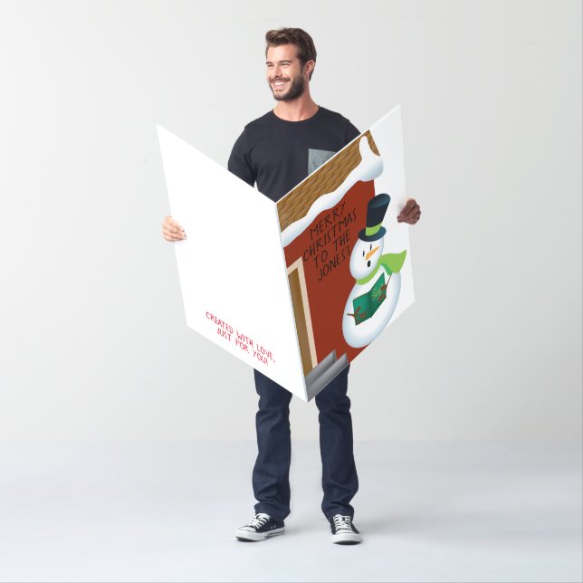 Giant Greeting Cards: Giant Christmas Snowman Card (In Situ)