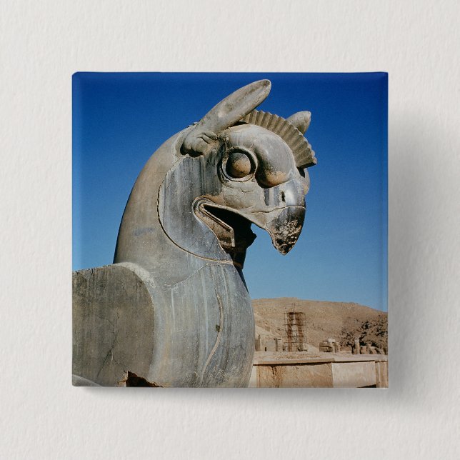 Giant griffin, Persian, c.516-465 BC Pinback Button (Front)
