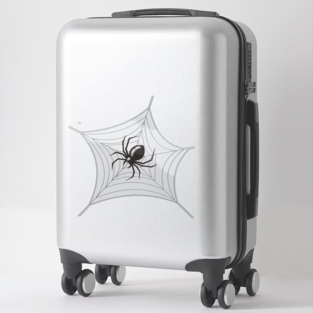 Giant Halloween Spider in its Web Sticker (Suitcase)