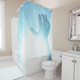 Fun Hand Underwater Print Shower Curtain