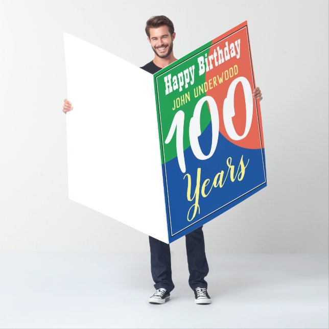 Giant Happy 100th Birthday Card (In Situ)