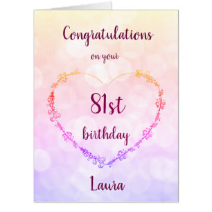 Giant Happy 81st Birthday Card
