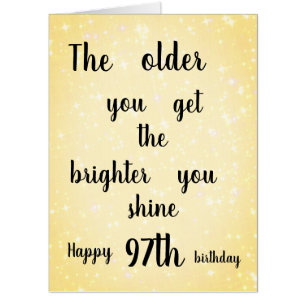 Giant Happy 97th Birthday Card