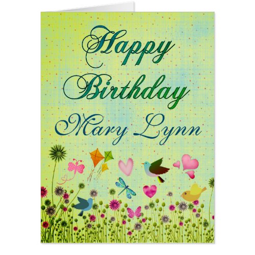 GIANT Happy Birthday Personalized Card