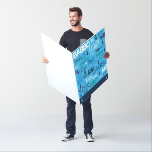 Giant Happy Father's Day Card-Father in Languages Card